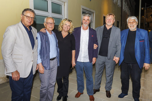 Dušam Mlakar, Bine Matoh, Katja Pegan, Srečko Fišer, Mirko Vuksanović in Boris Cavazza / Foto: Gledališče Koper/Tomaz Primožič