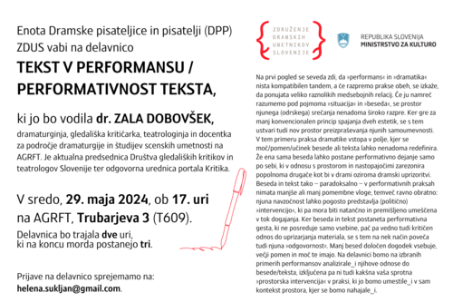 Tekst v performansu / performativnost teksta